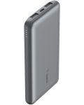 Портативна батерия Belkin - Power Bank, 10000 mAh, кабел USB-C, сива - 1t