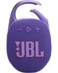 Портативна колонка JBL - Clip 5, лилава - 2t