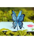 Поздравителна картичка Kiriori Pop-up - Пеперуди - 3t