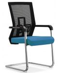 Посетителски стол RFG - Lucca, синя седалка - 1t