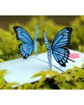 Поздравителна картичка Kiriori Pop-up - Пеперуди - 1t