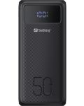 Портативна батерия Sandberg - USB-C PD 130W, 50000 mAh, черна - 1t
