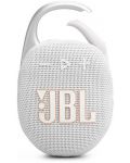 Портативна колонка JBL - Clip 5, бяла - 2t