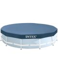 Покривало за басейн Intex - Round Pool Cover, 305 x 25 cm, тъмносиньо - 1t