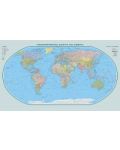 Политическа стенна карта на света (1:25 000 000, 100/150 см) - 1t