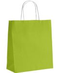 Подаръчна торбичка Giftpack - 35 x 14 x 40 cm, с усукани дръжки, светлозелена - 1t