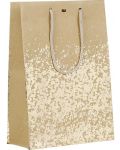 Подаръчна торбичка Giftpack - 20 x 10 x 29 cm, кафяво и златисто - 1t