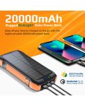 Портативна батерия ProMate - Rugged Ecolight Solar, 20000 mAh, черна - 4t