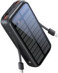 Портативна батерия ProMate - Ecolight Solar, 20000 mAh, черна - 1t