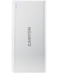 Портативна батерия Canyon - CNE-CPB1006W, 10000 mAh, бяла - 1t