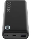 Портативна батерия Cellularline - Essence, 20000 mAh, черна - 2t