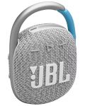 Портативна колонка JBL - Clip 4 Eco, бяла/сребриста - 3t