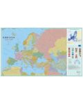 Политическа стенна карта на Европа (1:5 000 000, 107/175 см) - 1t
