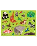 Постер за оцветяване Crocodile Creek - Животни от джунглата, 8 пастела - 5t