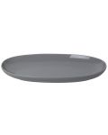 Порцеланова овална чиния Blomus - Ro, 18 х 30 cm, сива - 1t