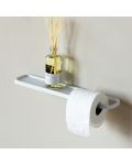 Поставка за тоалетна хартия с рафт Brabantia - MindSet, Mineral Fresh White - 6t