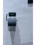Поставка за тоалетна хартия AWD - черен мат, стомана - 3t