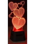 Портативна колонка Cellularline - LED Lights Hearts, черна - 3t