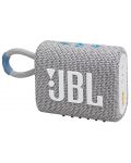 Портативна колонка JBL - Go 3 Eco, бяла/сива - 3t