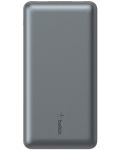 Портативна батерия Belkin - Boost Charge 20K, кабел USB-C, сива - 2t