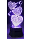 Портативна колонка Cellularline - LED Lights Hearts, черна - 4t
