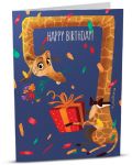 Поздравителна картичка iGreet - Жирафски рожден ден - 1t