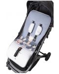 Подложка за бебешка количка Interbaby - С животни, сива - 5t