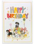 Поздравителна картичка Kiriori Pop-up - ЧРД кучета - 4t