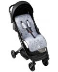 Подложка за бебешка количка Interbaby - С животни, сива - 4t