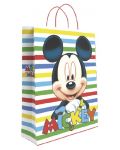 Подаръчна торбичка S. Cool - Mickey Mouse, цветни линии, L - 1t