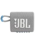 Портативна колонка JBL - Go 3 Eco, бяла/сива - 5t