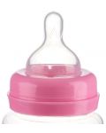 Полипропиленово шише за хранене с широко гърло с биберон Zizito - Little Angel, розово, 125 ml - 3t