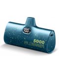 Портативна батерия Cellularline - Plugger, 5000 mAh, синя - 2t