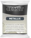 Полимерна глина Cernit Metallic - Сива, 56 g - 1t