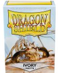 Протектори за карти Dragon Shield Sleeves - Matte Ivory (100 бр.) - 1t