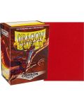 Протектори за карти Dragon Shield - Matte Sleeves Standard Size, Crimson (100 бр.) - 2t