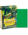 Протектори за карти Dragon Shield - Matte Sleeves Small Size, Apple Green (60 бр.) - 2t