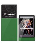 Протектори за карти Ultra Pro - PRO-Gloss Small Size, Green (60 бр.) - 2t