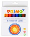 Текстилни маркери Primo - 8 цвята - 1t