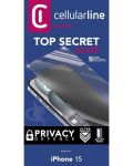 Стъклен протектор Cellularline - Top Secret, iPhone 15 - 4t