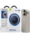 Протектори за камера Blueo - Sapphire Crystal, iPhone 15 Pro Max, сребрист - 1t