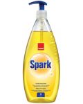 Препарат за съдове с помпа Sano - Spark Lemon, 1 L - 1t