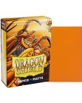 Протектори за карти Dragon Shield - Matte Sleeves Small Size, Orange (60 бр.) - 2t