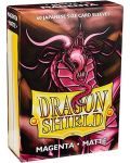 Протектори за карти Dragon Shield Sleeves - Small Matte Magenta (60 бр.) - 1t