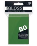 Протектори за карти Ultra Pro - PRO-Gloss Standard Size, Green (50 бр.) - 1t