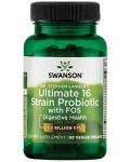 Ultimate 16 Strain Probiotic with FOS, 60 капсули, Swanson - 1t