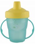 Преходна чаша с дръжки и твърд накрайник Lorelli Baby Care - 210 ml, Зелена - 1t