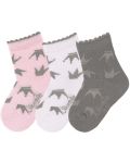 Промо пакет чорапи за момиче Sterntaler - 15/16 размер, 4-6 месеца, 3 чифта - 1t