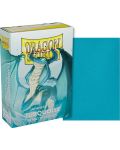 Протектори за карти Dragon Shield - Matte Sleeves Small Size, Turquoise (60 бр.) - 2t