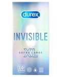 Invisible XL Презервативи, 10 броя, Durex - 1t